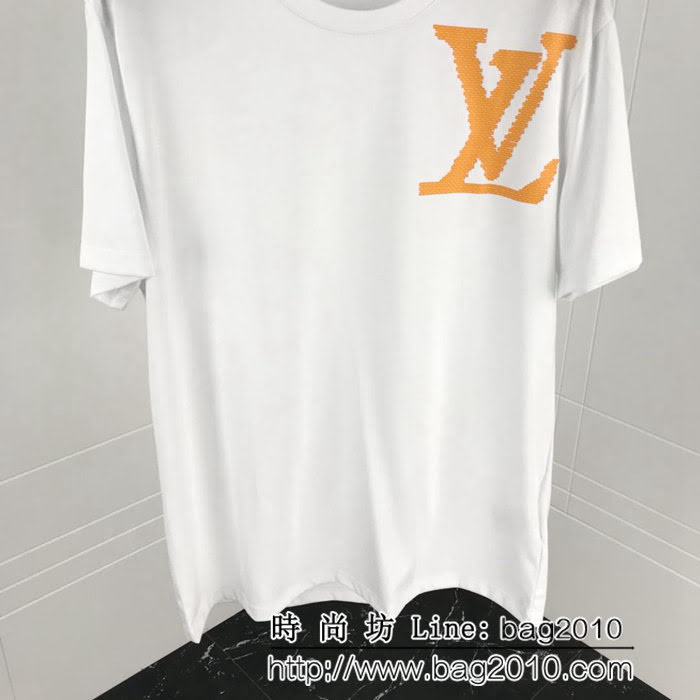 LV路易威登 19早春新款 大LV字母印花 純棉男款短袖 ydi1775